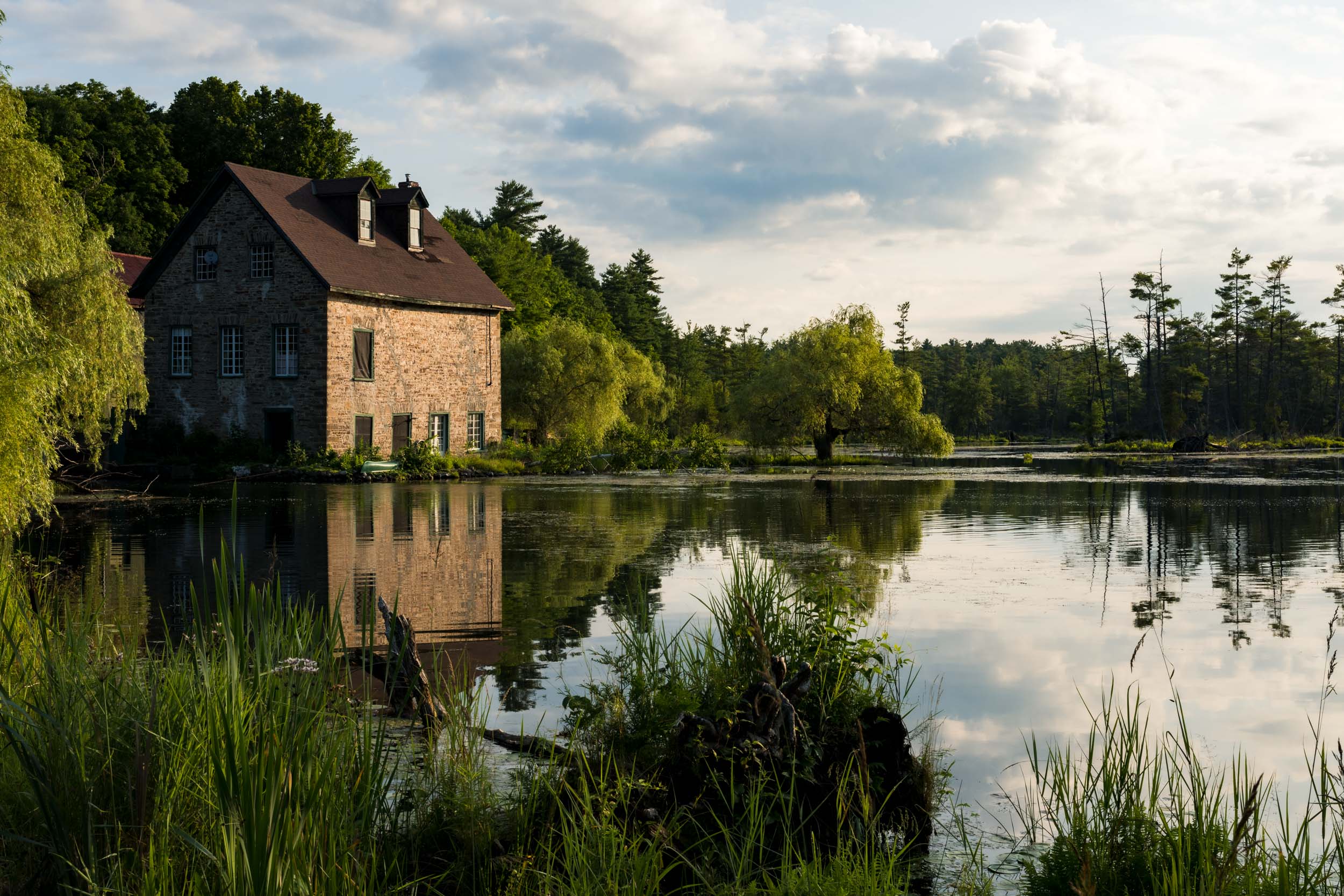 a house on a lakefront