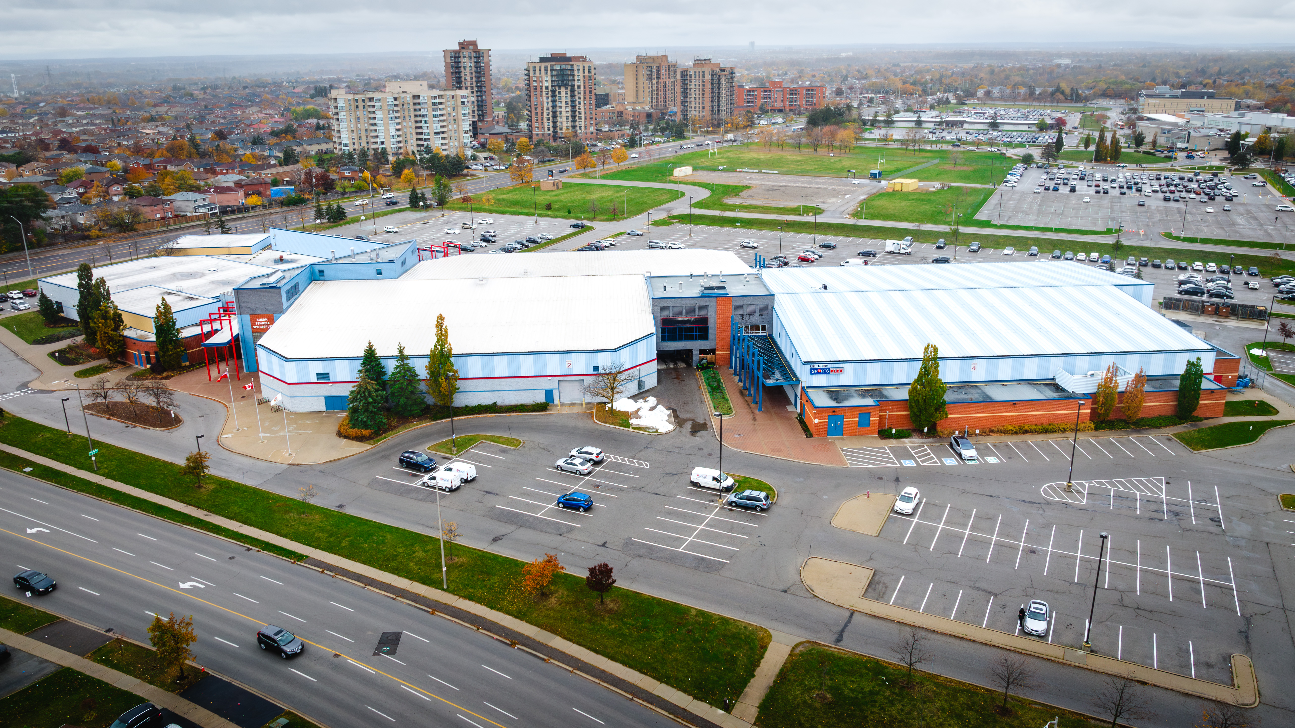 Overhead view of a community centre