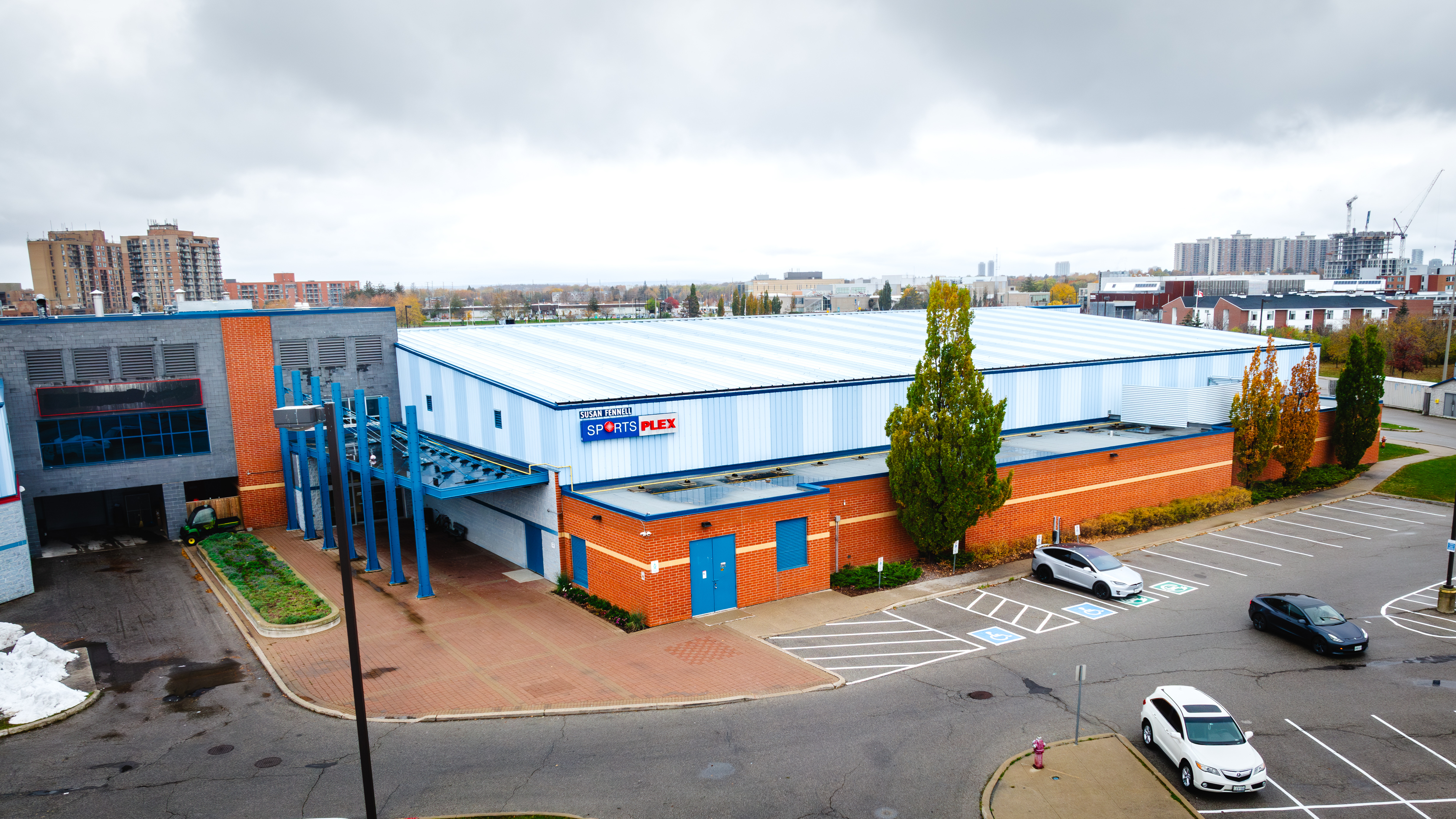 Overhead view of a community centre