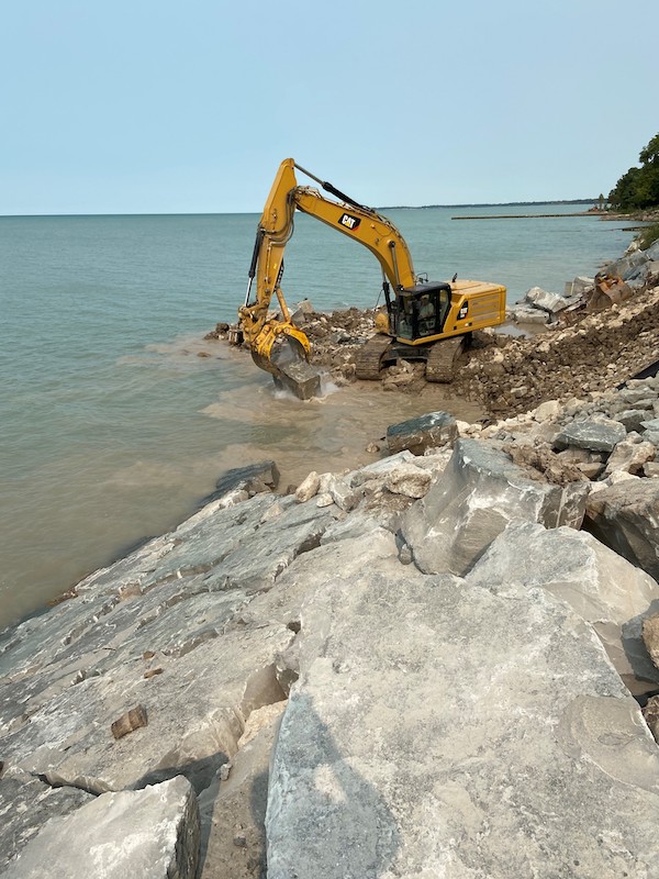 The City of Sarnia has completed shoreline protection work. 