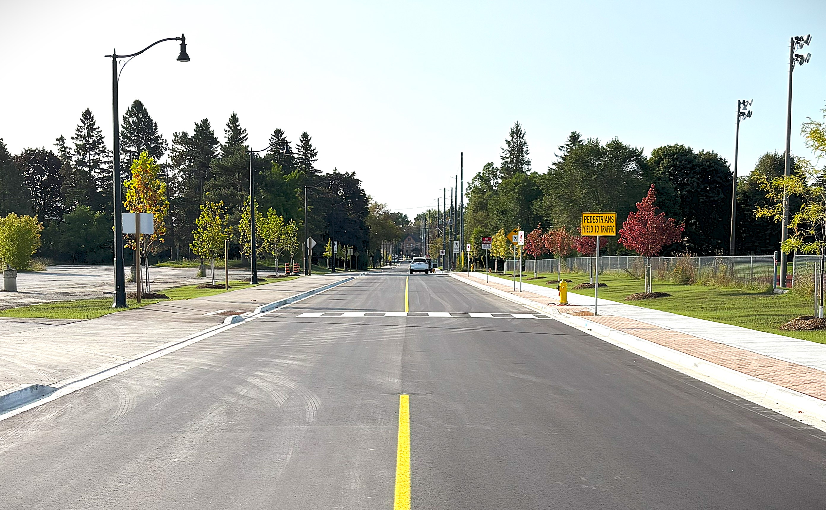 A freshly paved road