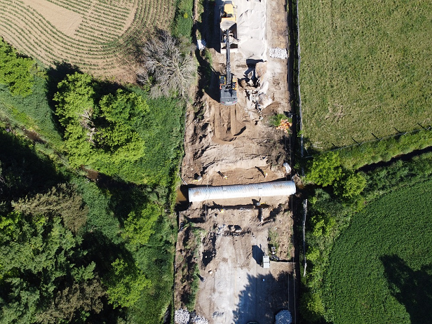 Photo of construction on Township Road 3