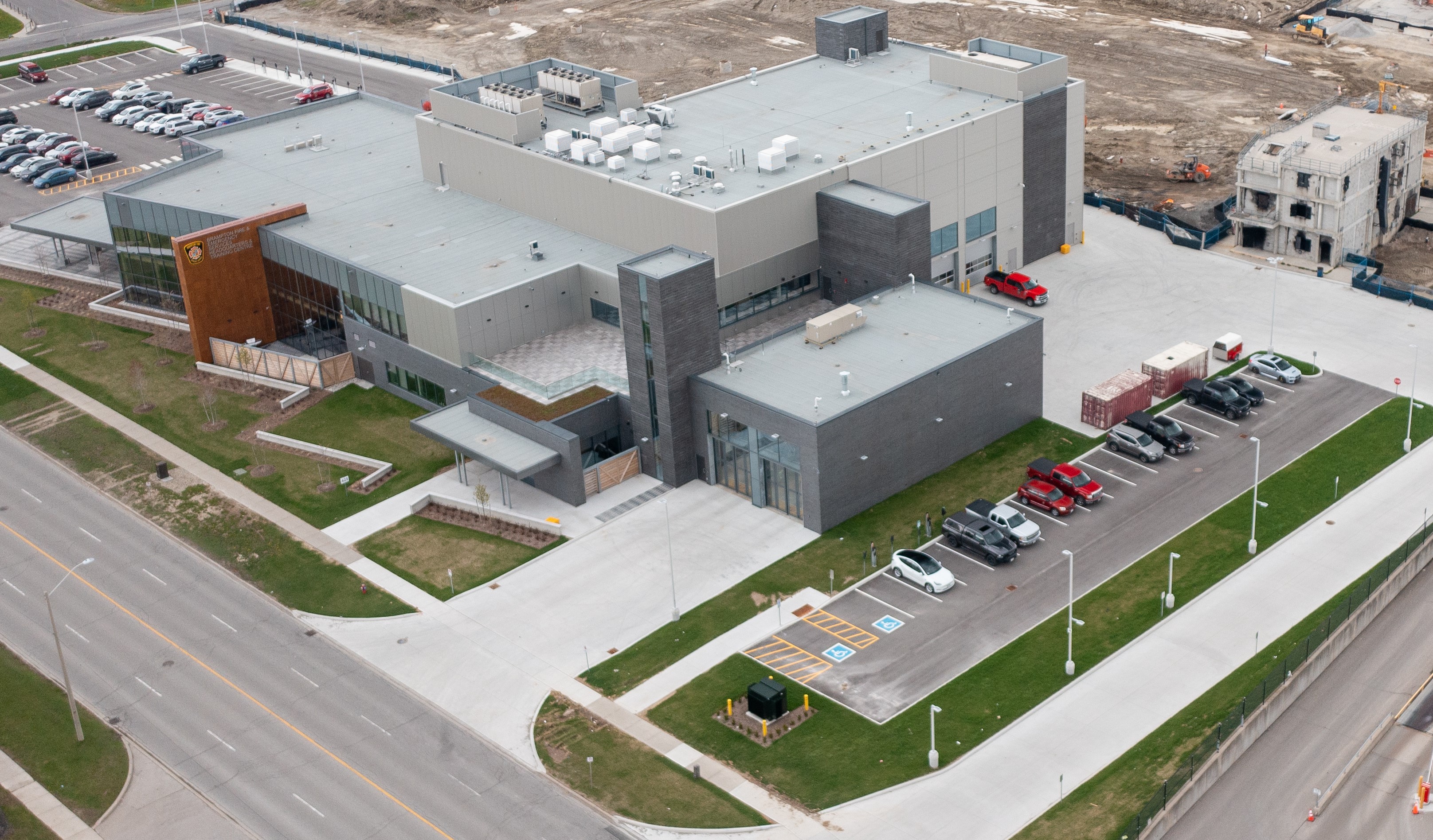 A photo from above Brampton's new fire campus. 