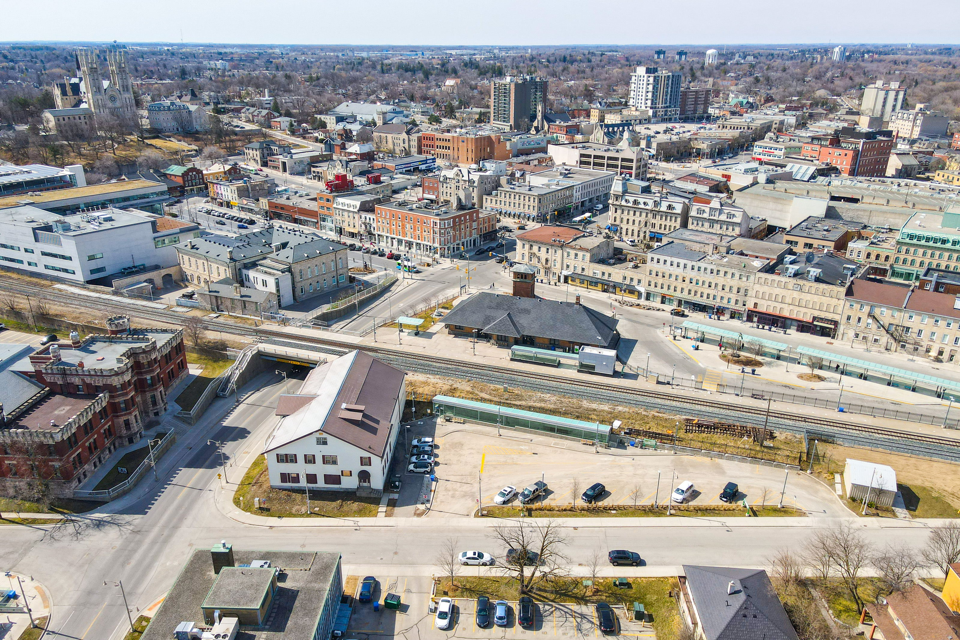 A bird's eye view of Guelph's drill hall.