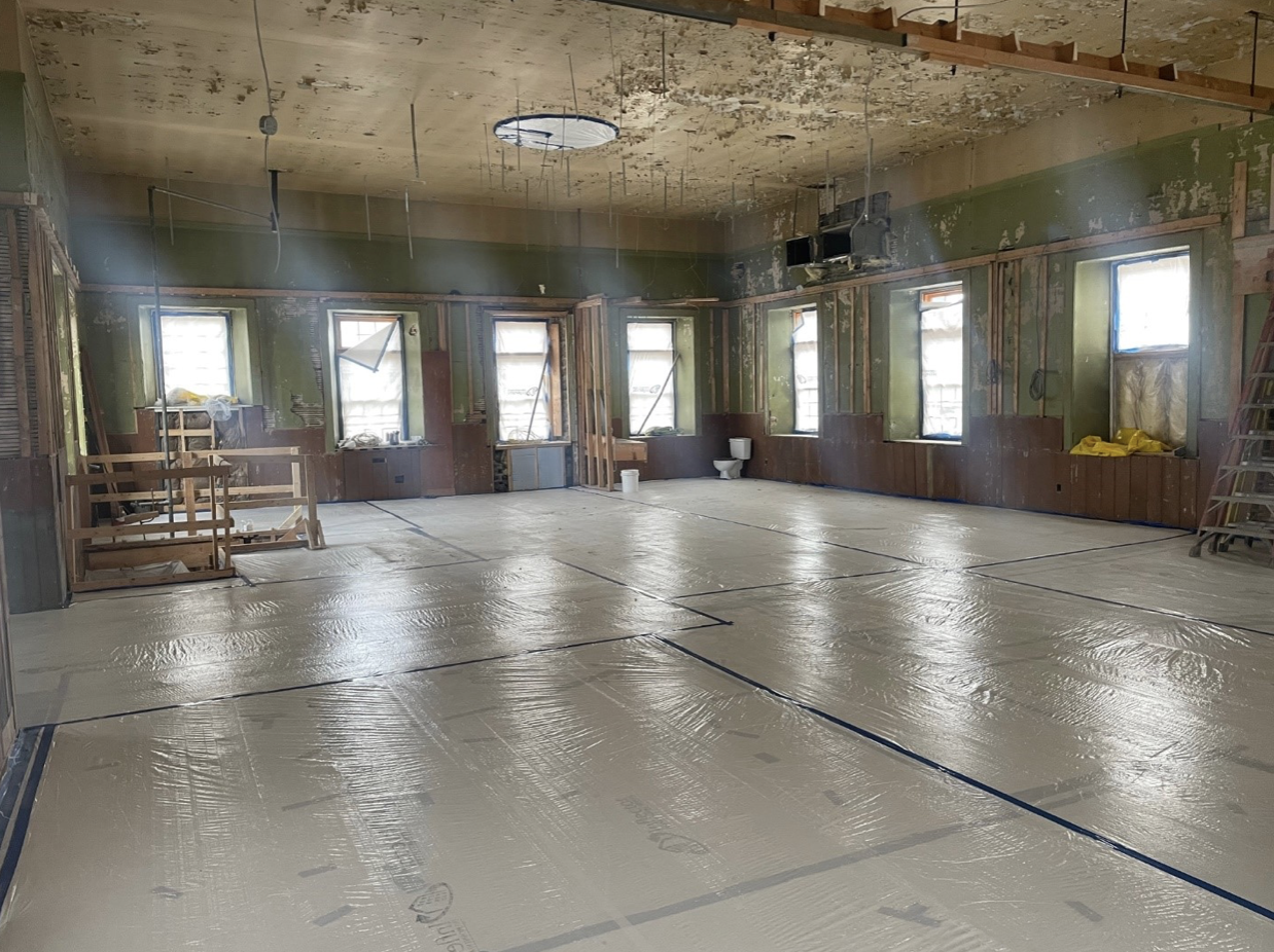 The interior of the Smith's Falls Town Hall as it's being renovated.