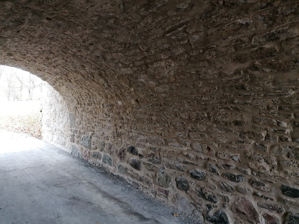 The inside of a tunnel