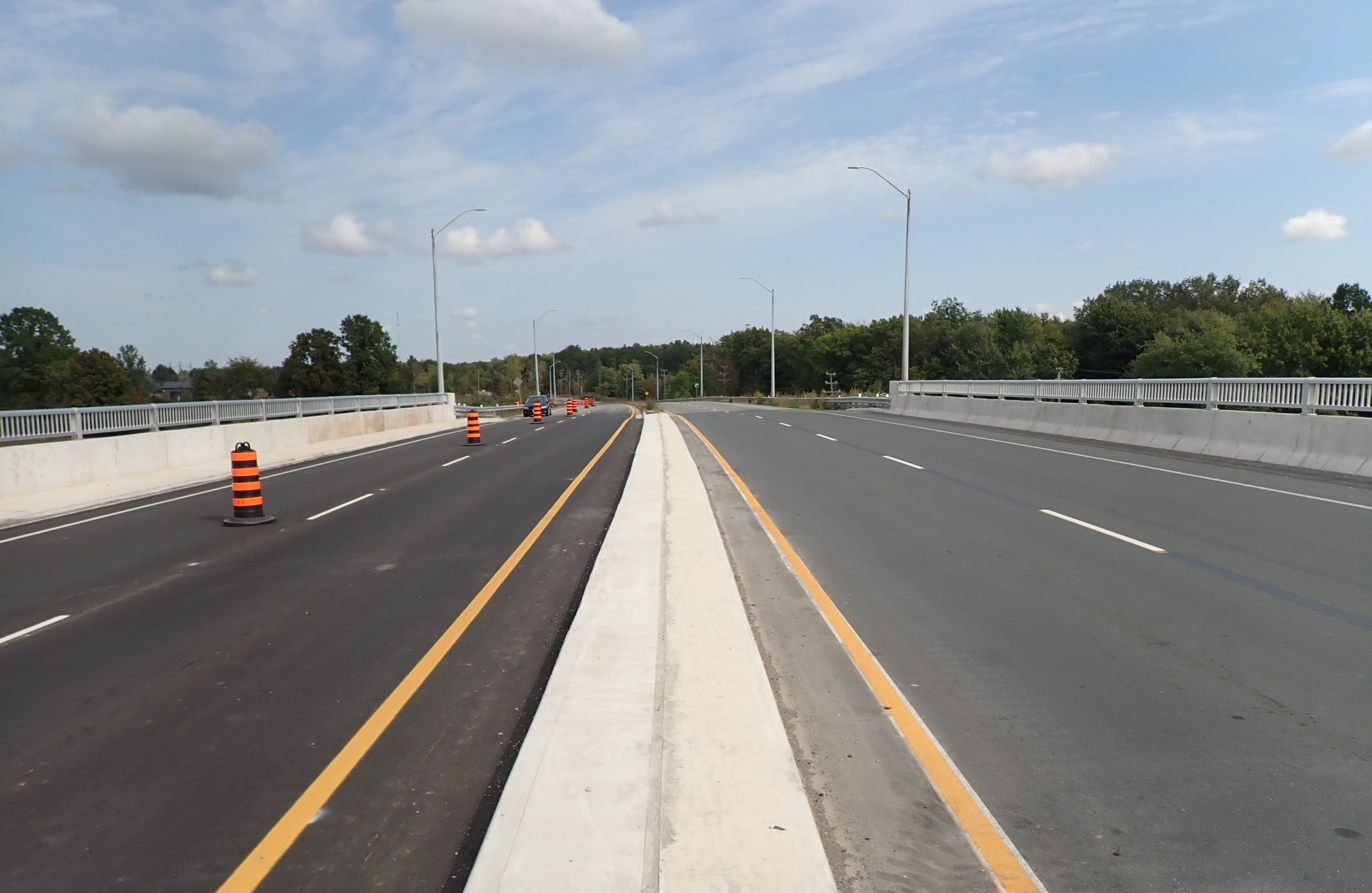 Construction on a bridge