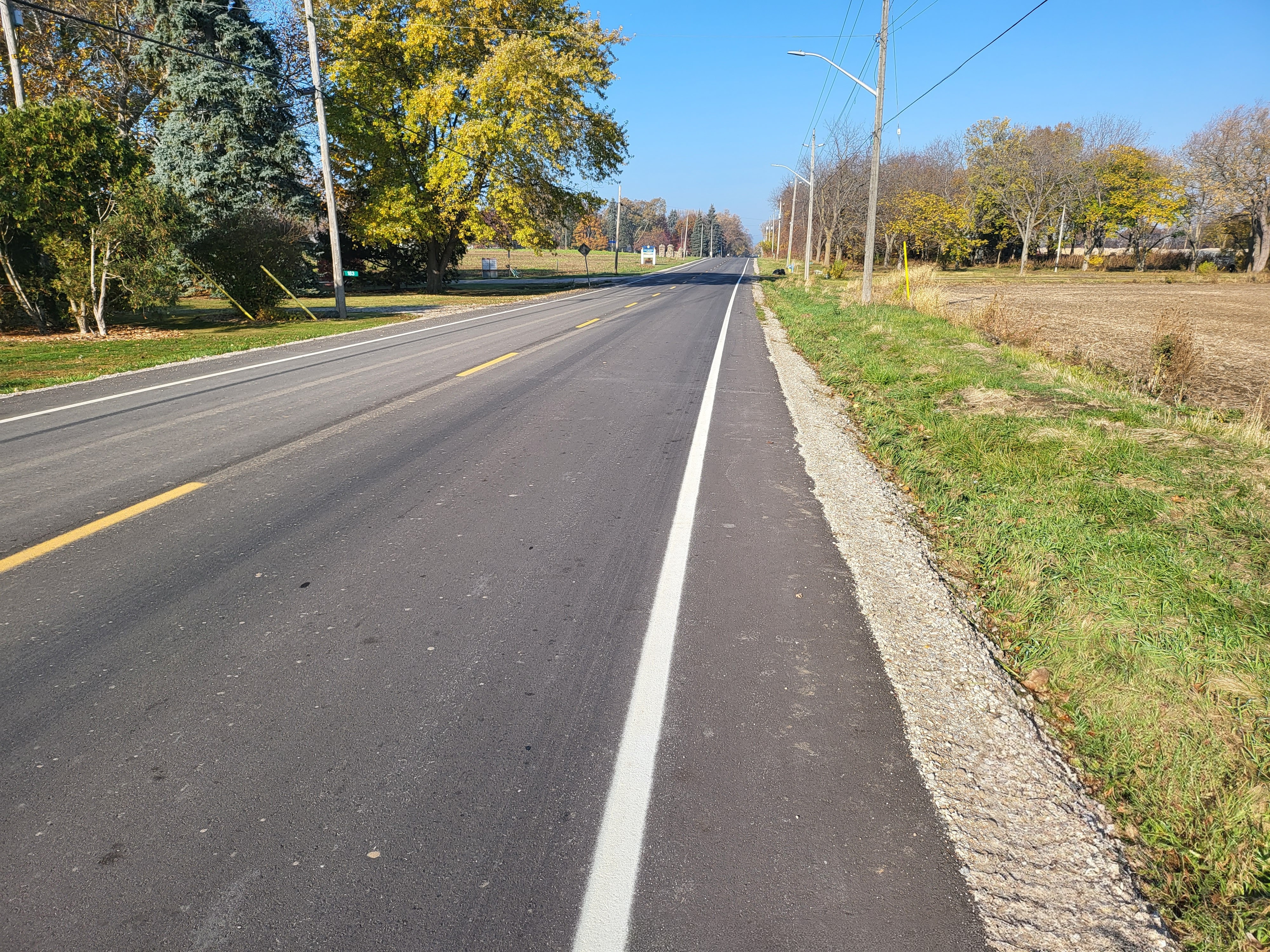 An empty rural road