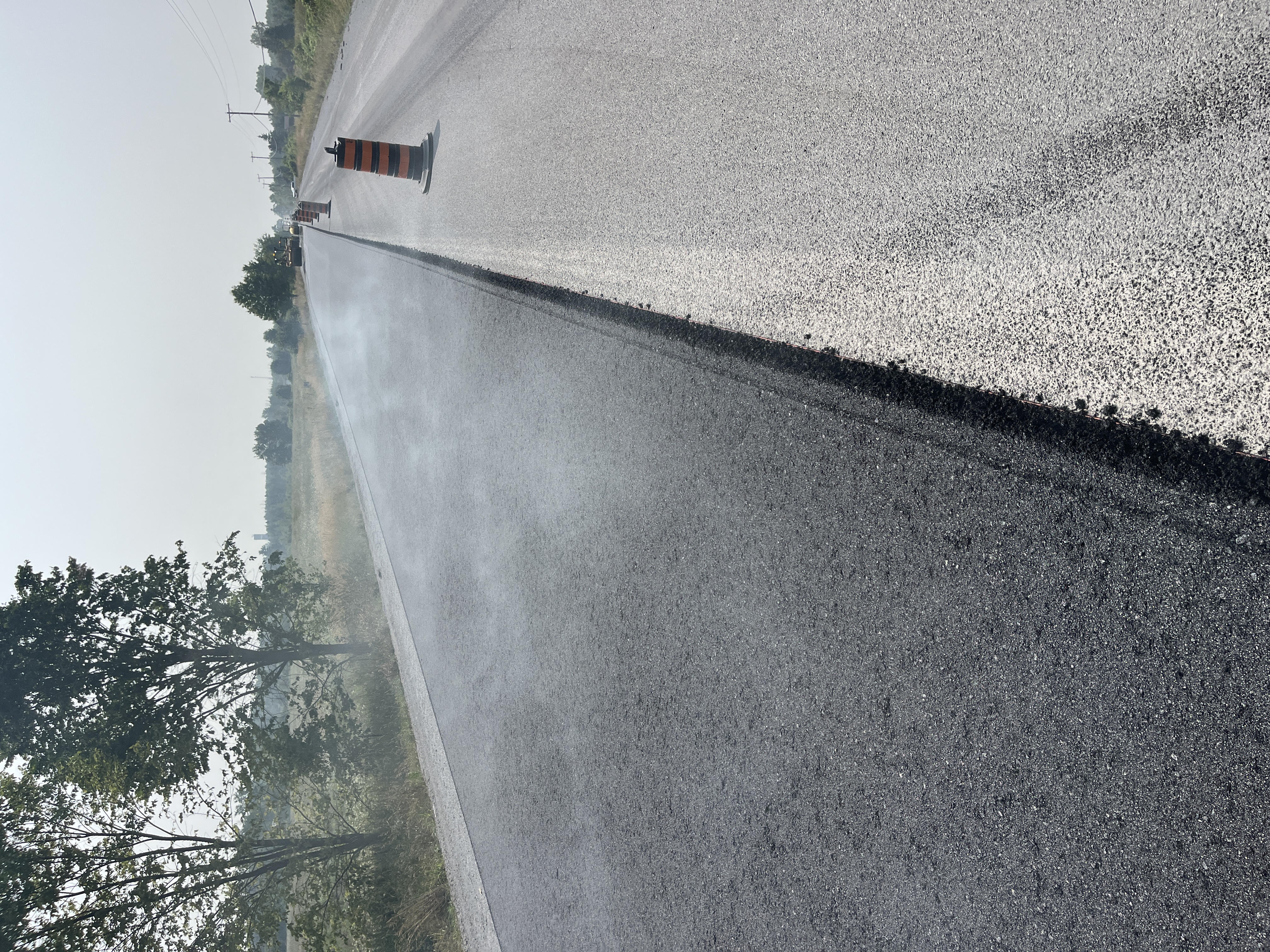 A freshly paved road