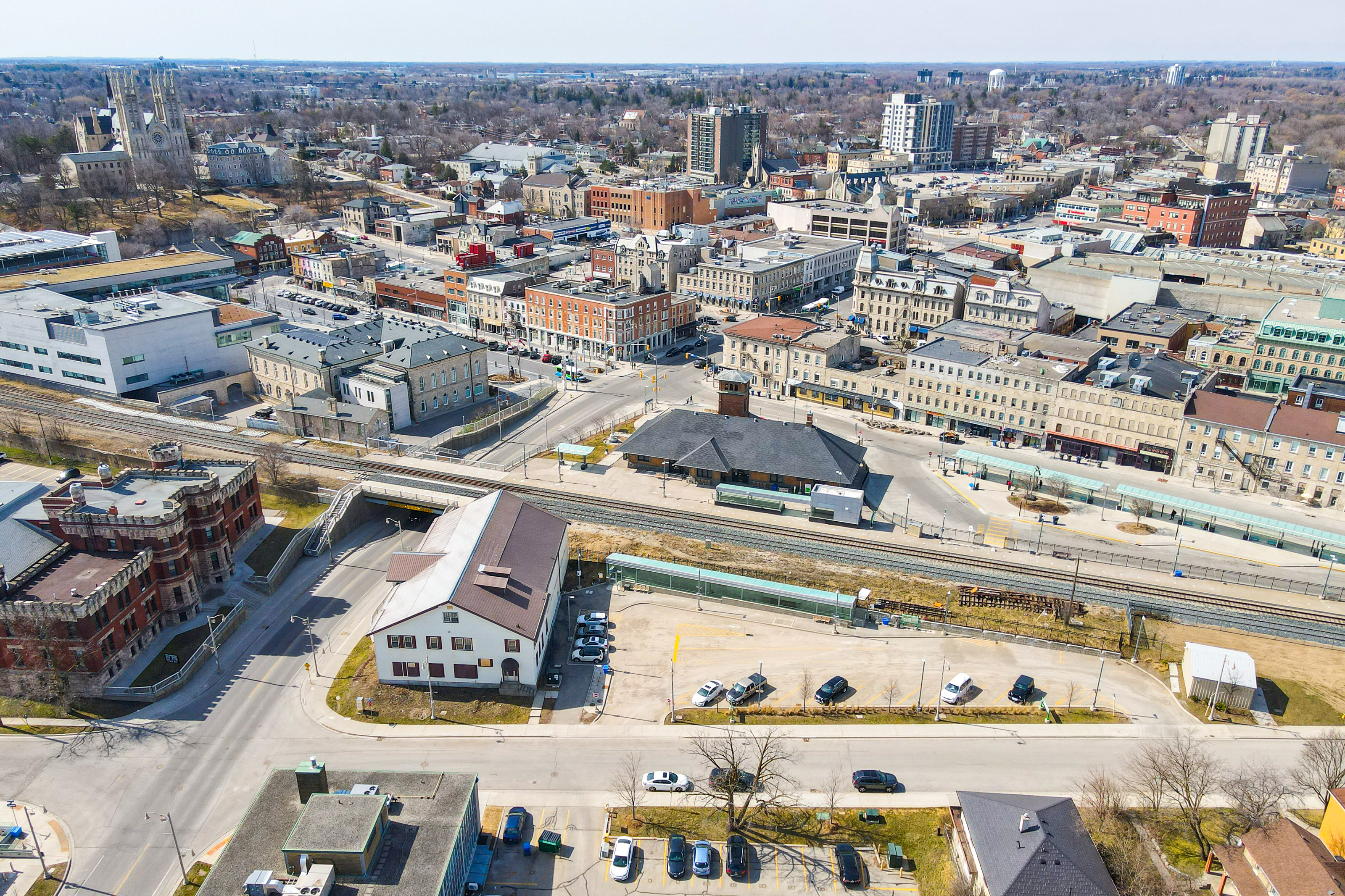 A bird's eye view of Guelph's drill hall. 