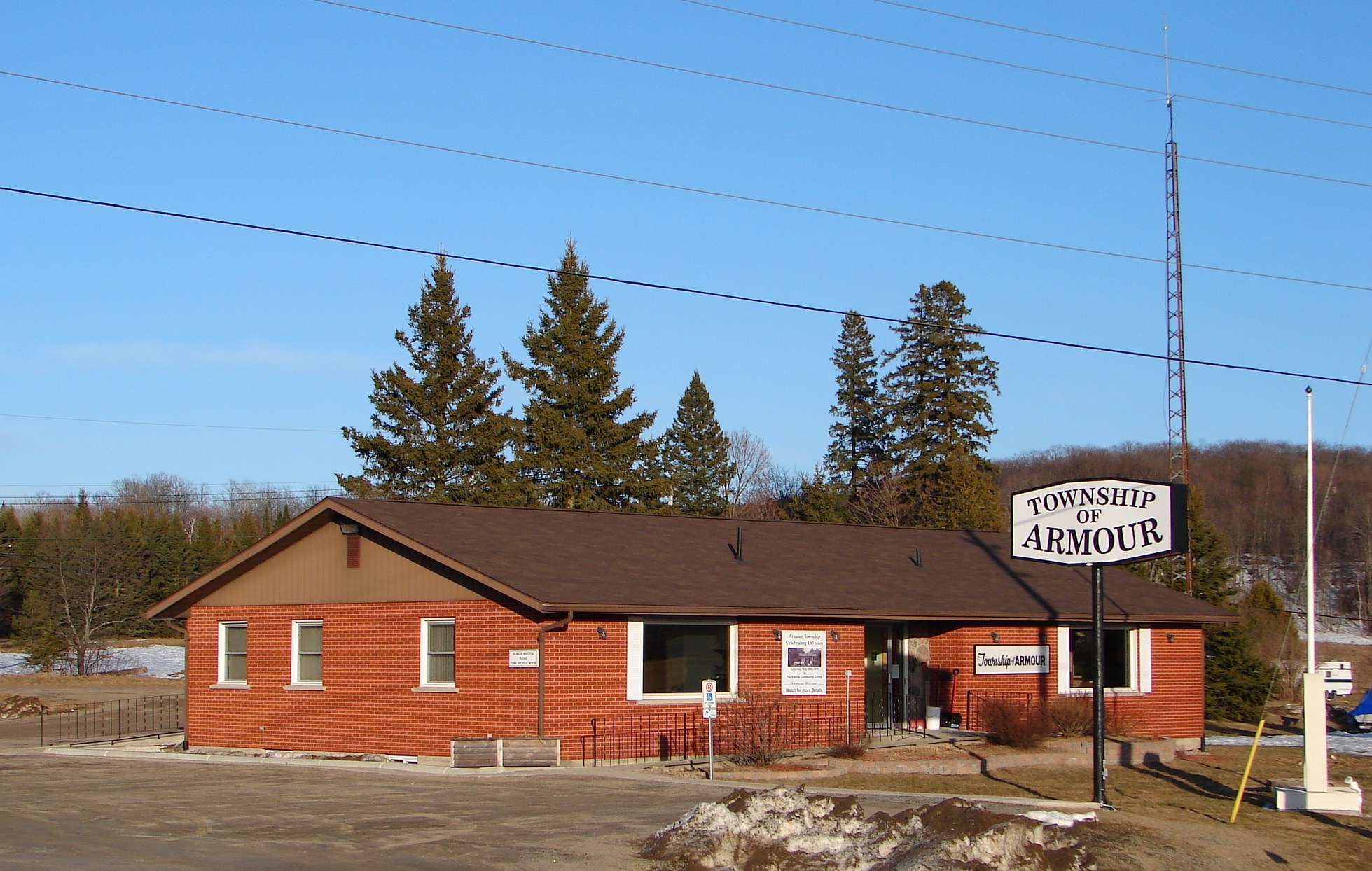 The municipal office in the Township of Armour.