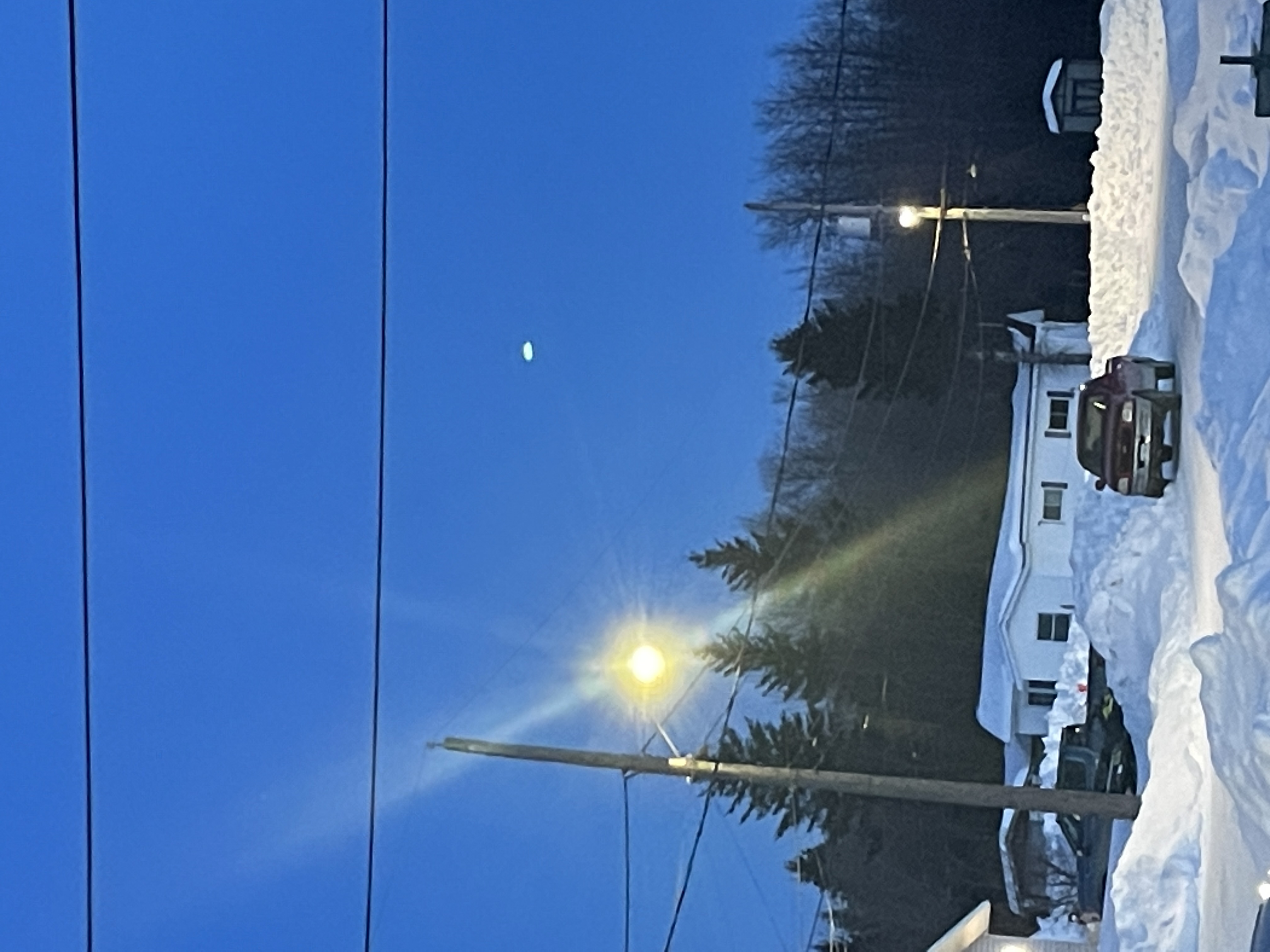 New streetlights are shown in the Town of Moosonee.