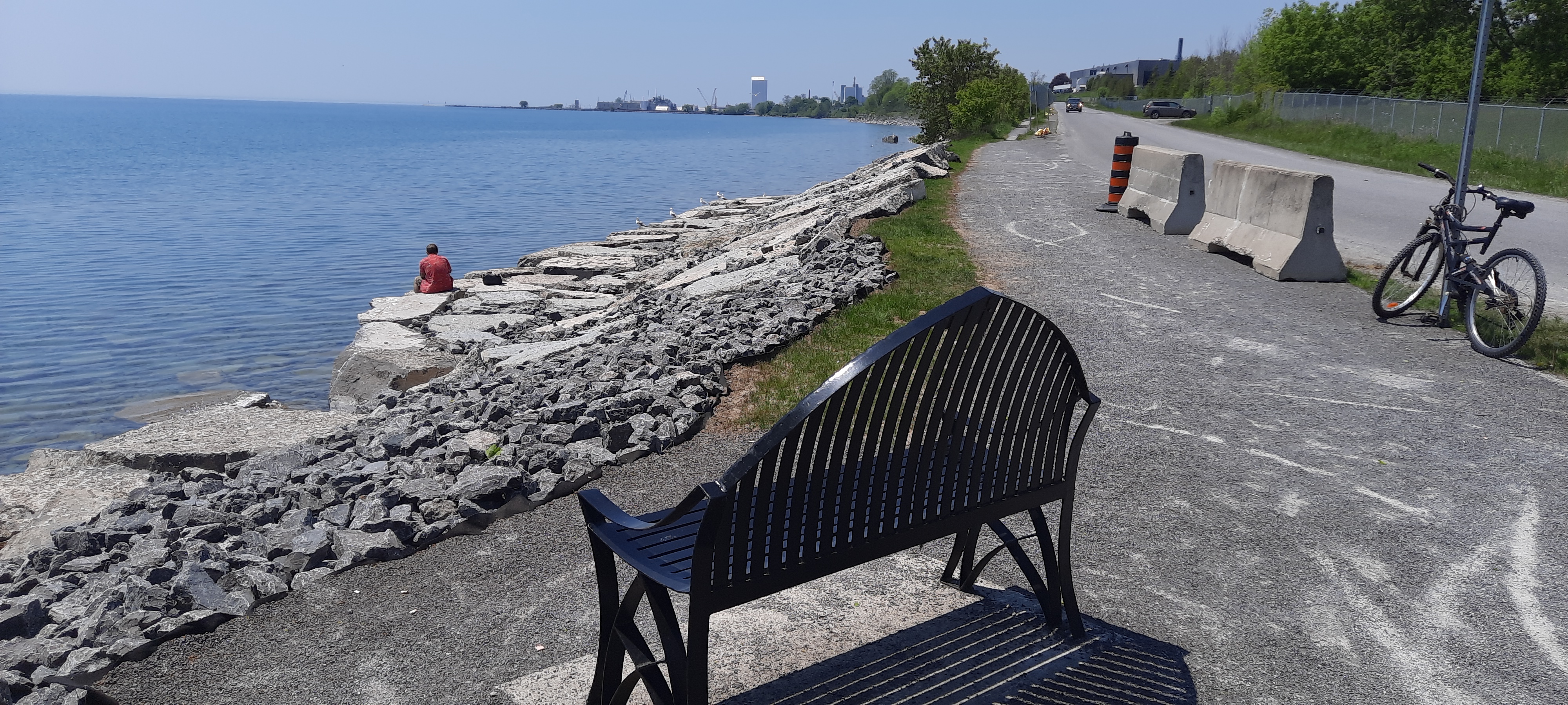 An after photo of Port Hope's shoreline protection work. 