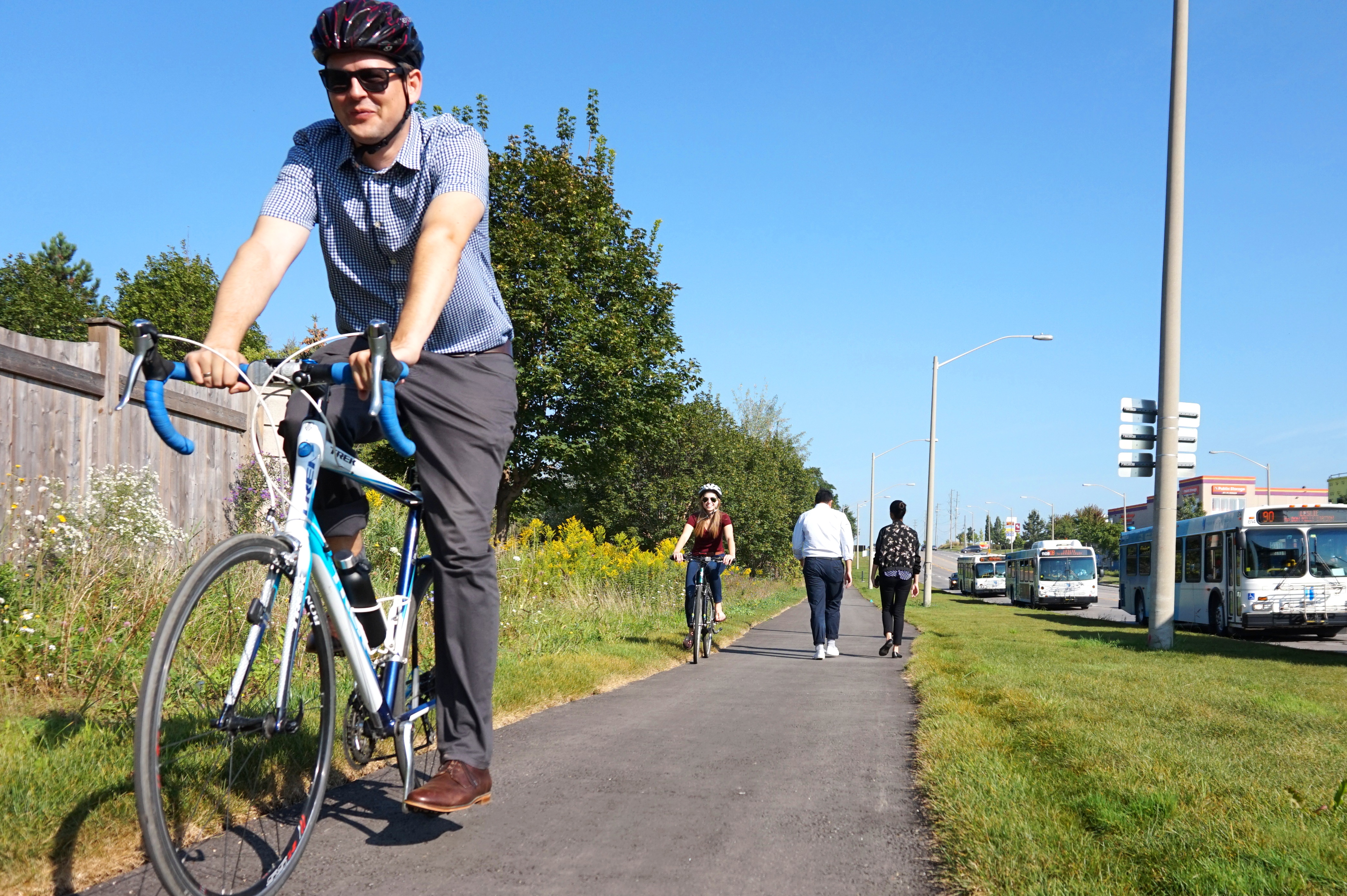 Cyclists enjoy new multi-use trail
