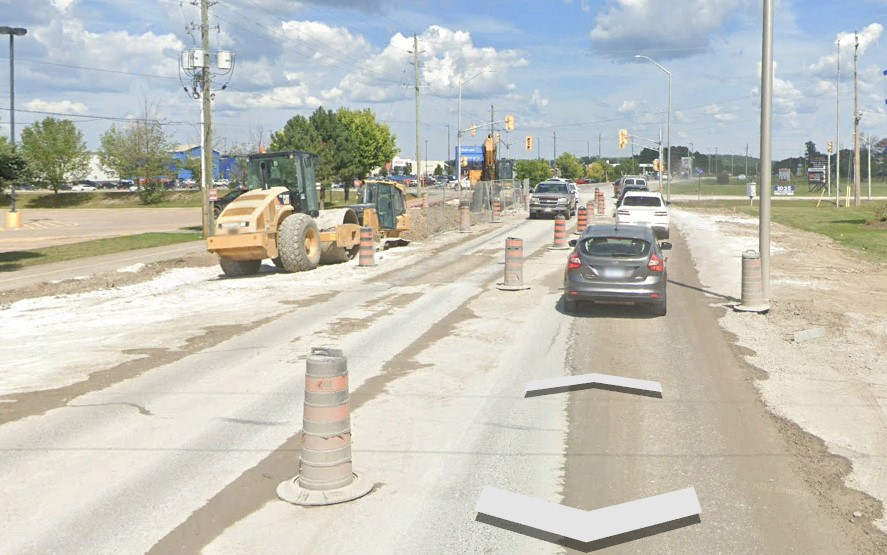 Construction on Highway 60 in Renfrew.