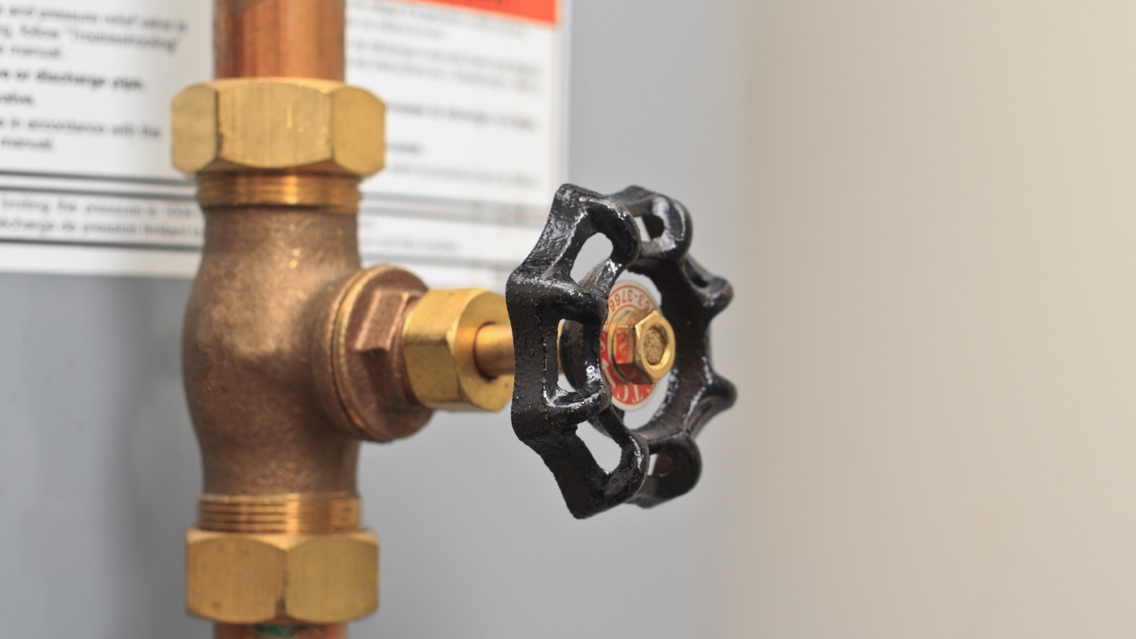 A stop image of a water valve.