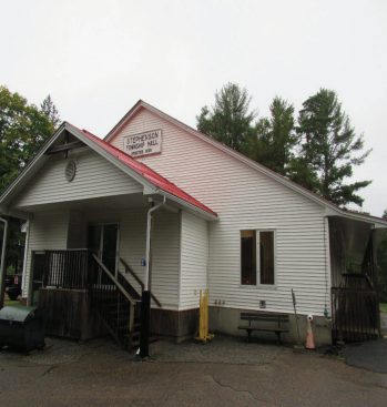 A small town hall building