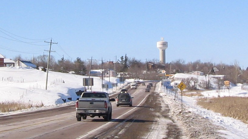 An active road in Whitewater Region 