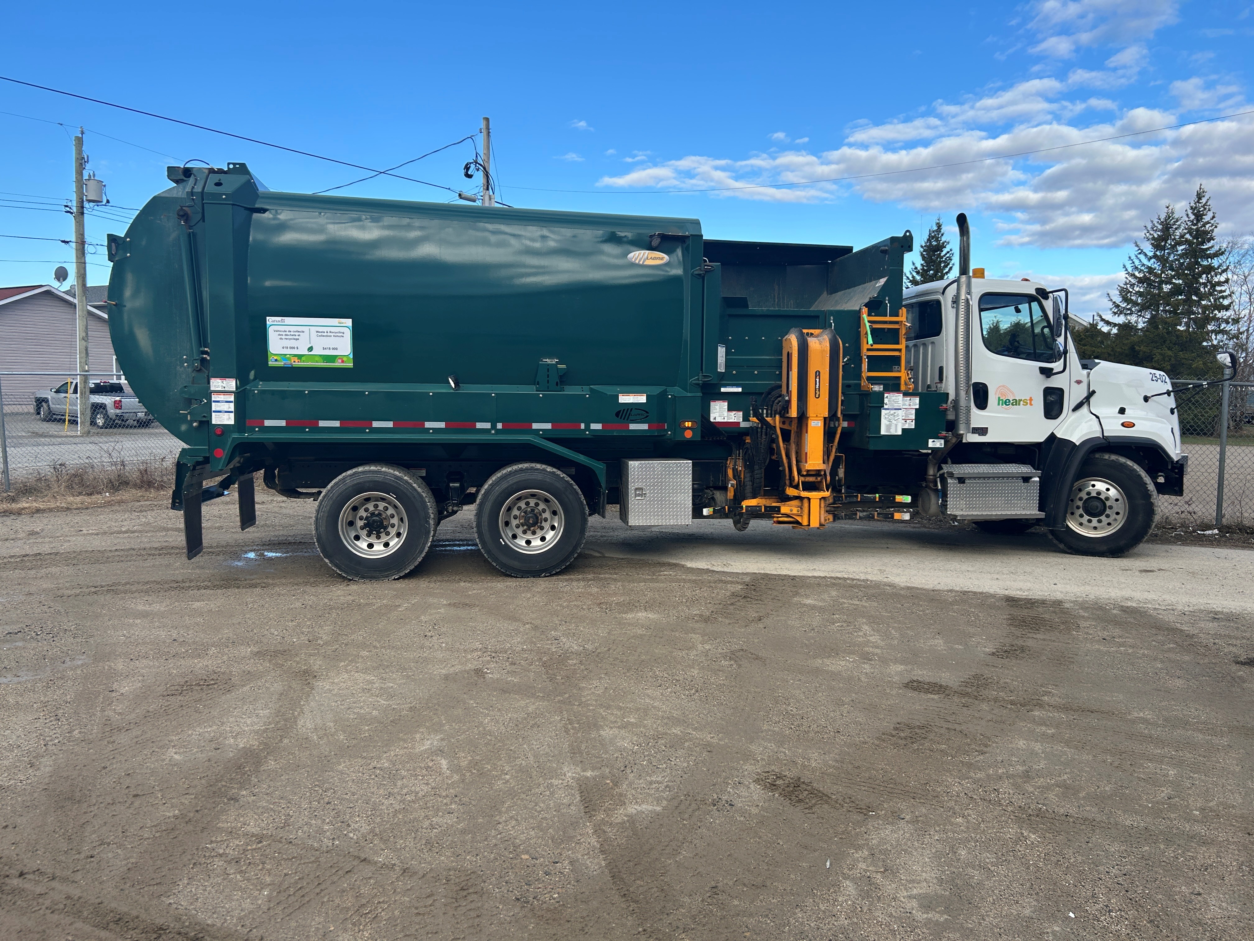 a garbage truck 
