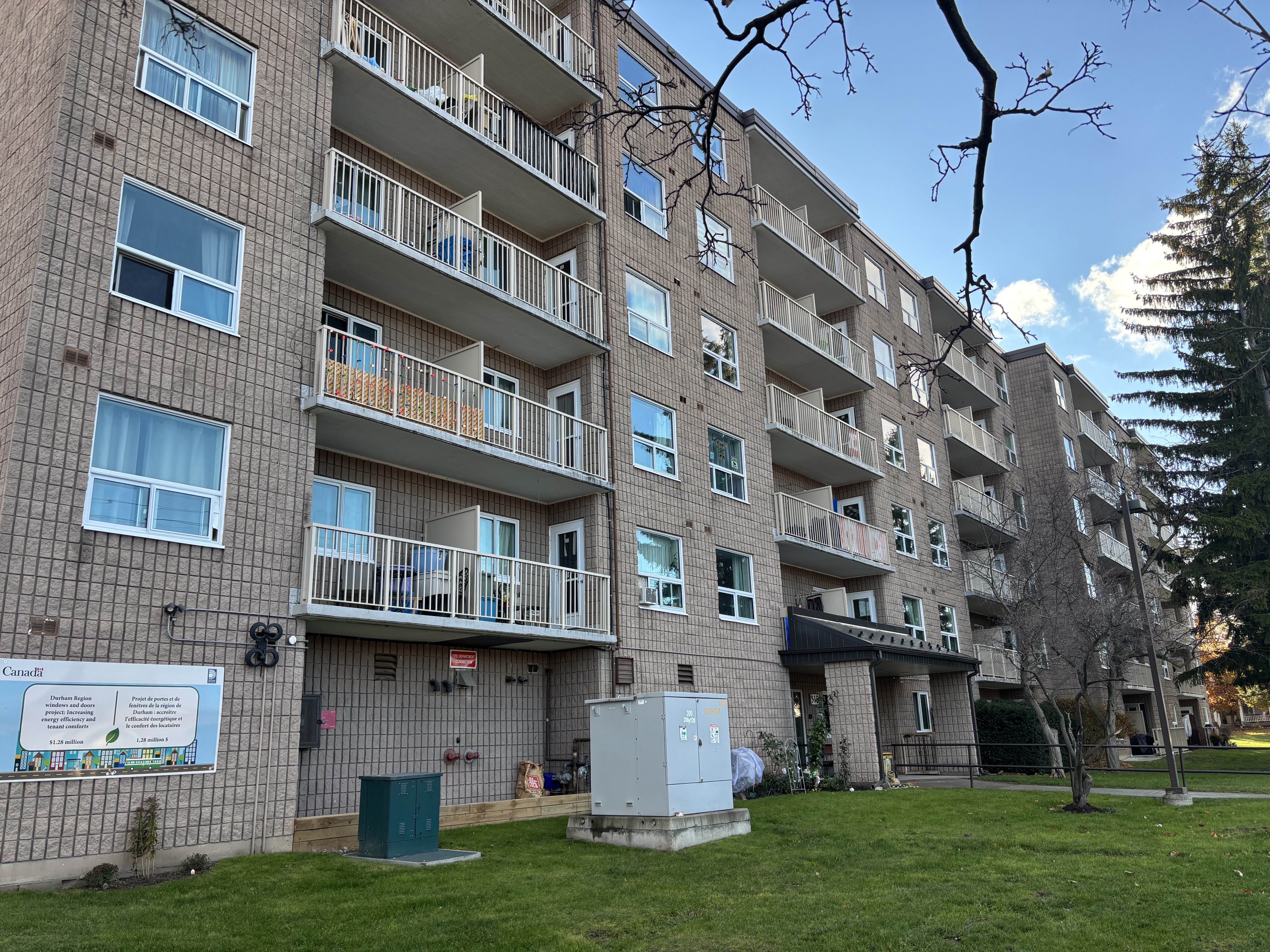 The side of an apartment building