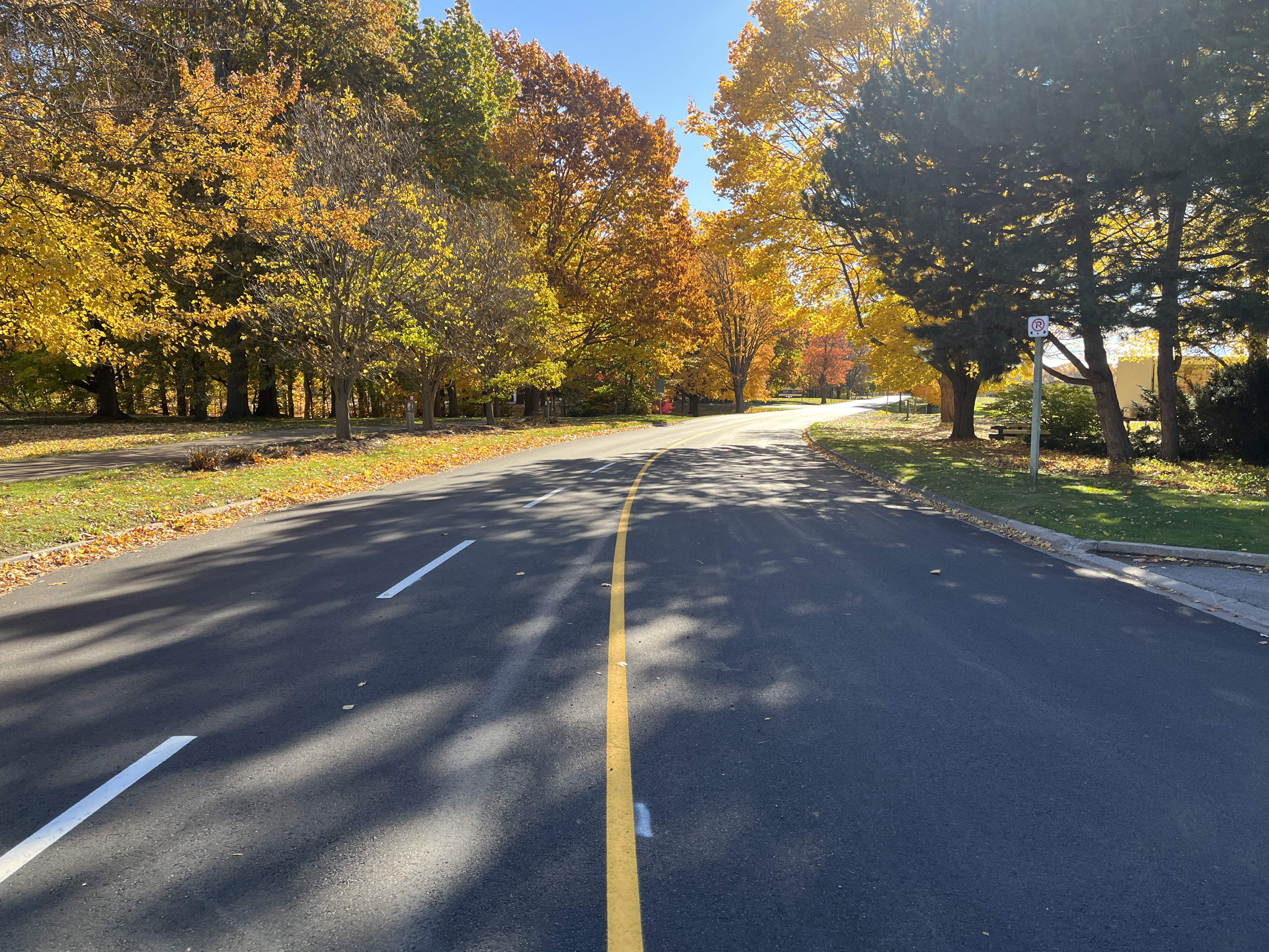 A freshly paved road