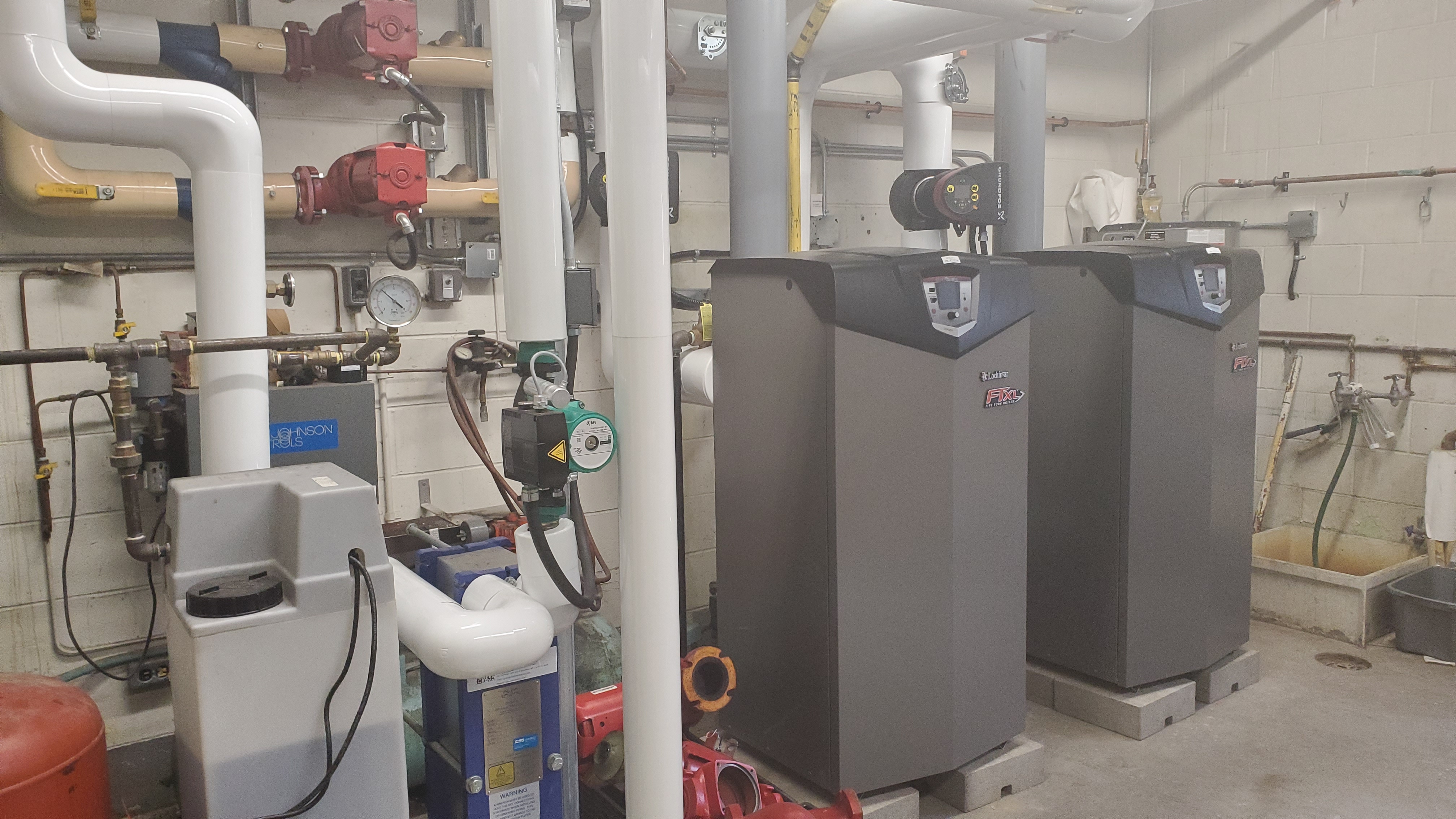 The new propane boiler system at the Township of Schreiber municipal complex.