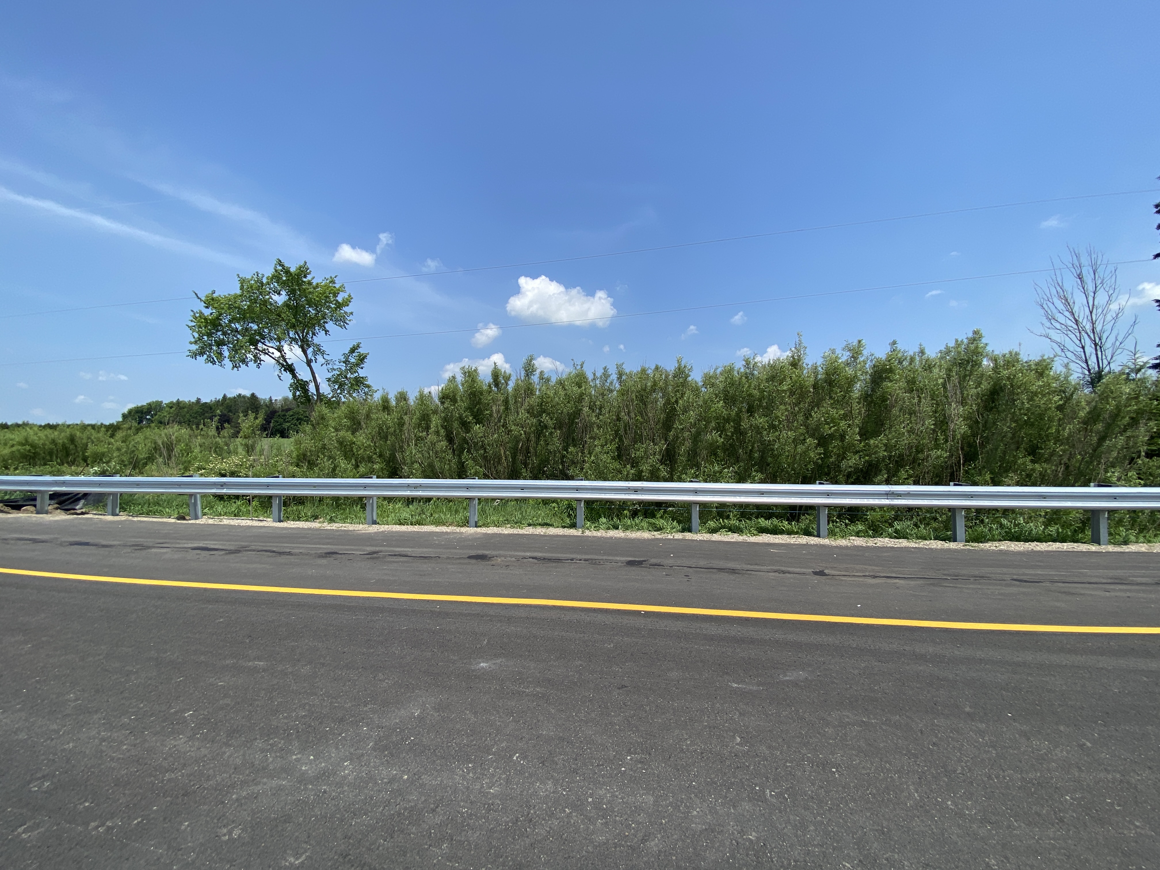 A rehabilitated roadway in Grand Valley. 