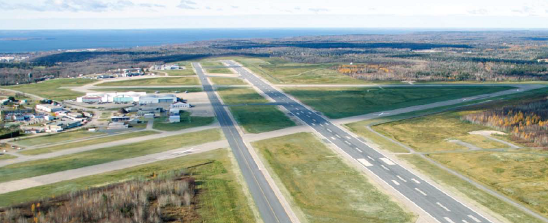 Photo of airport runway in North Bay