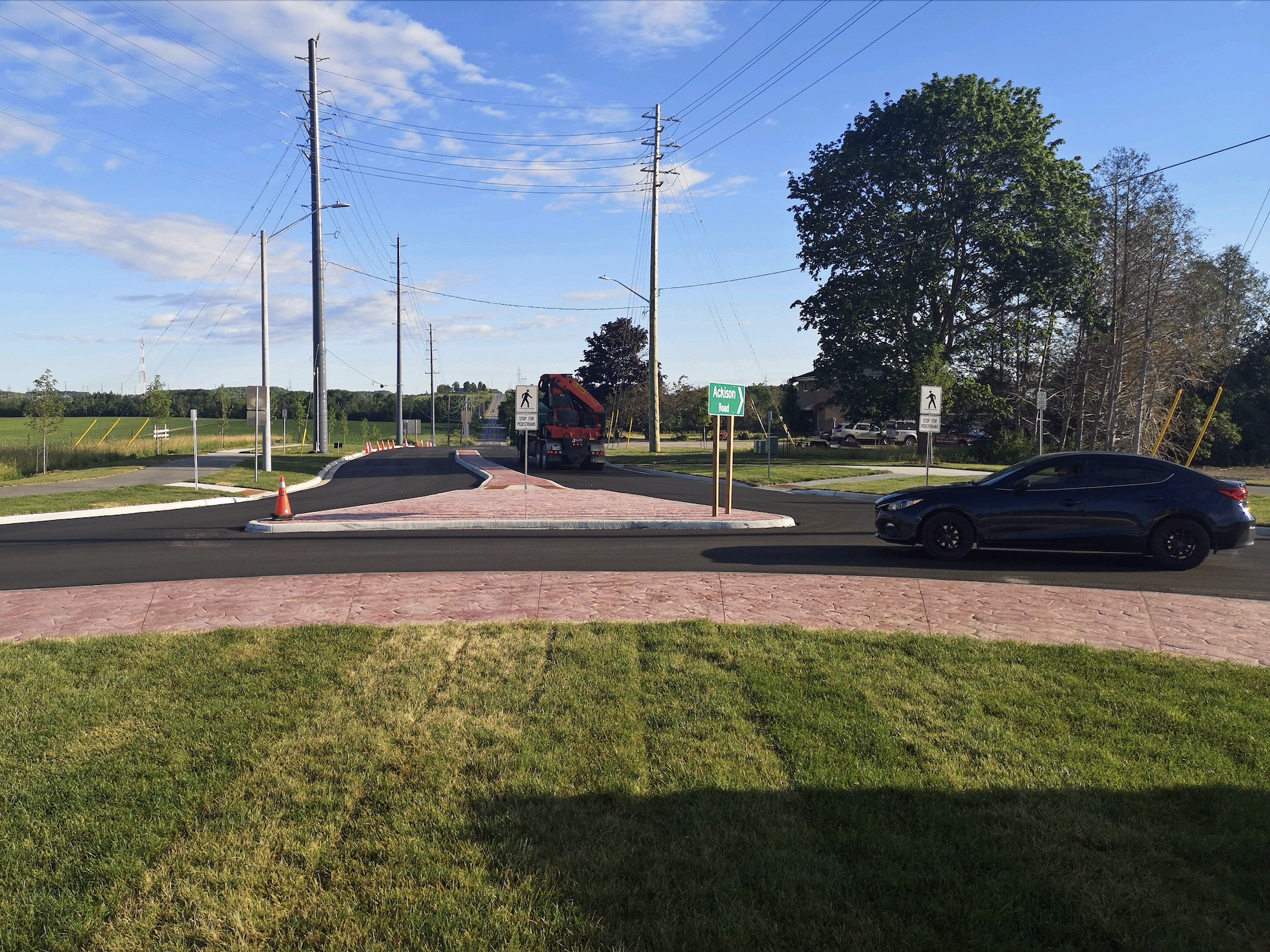 Peterborough has installed its first roundabout for vehicular traffic.