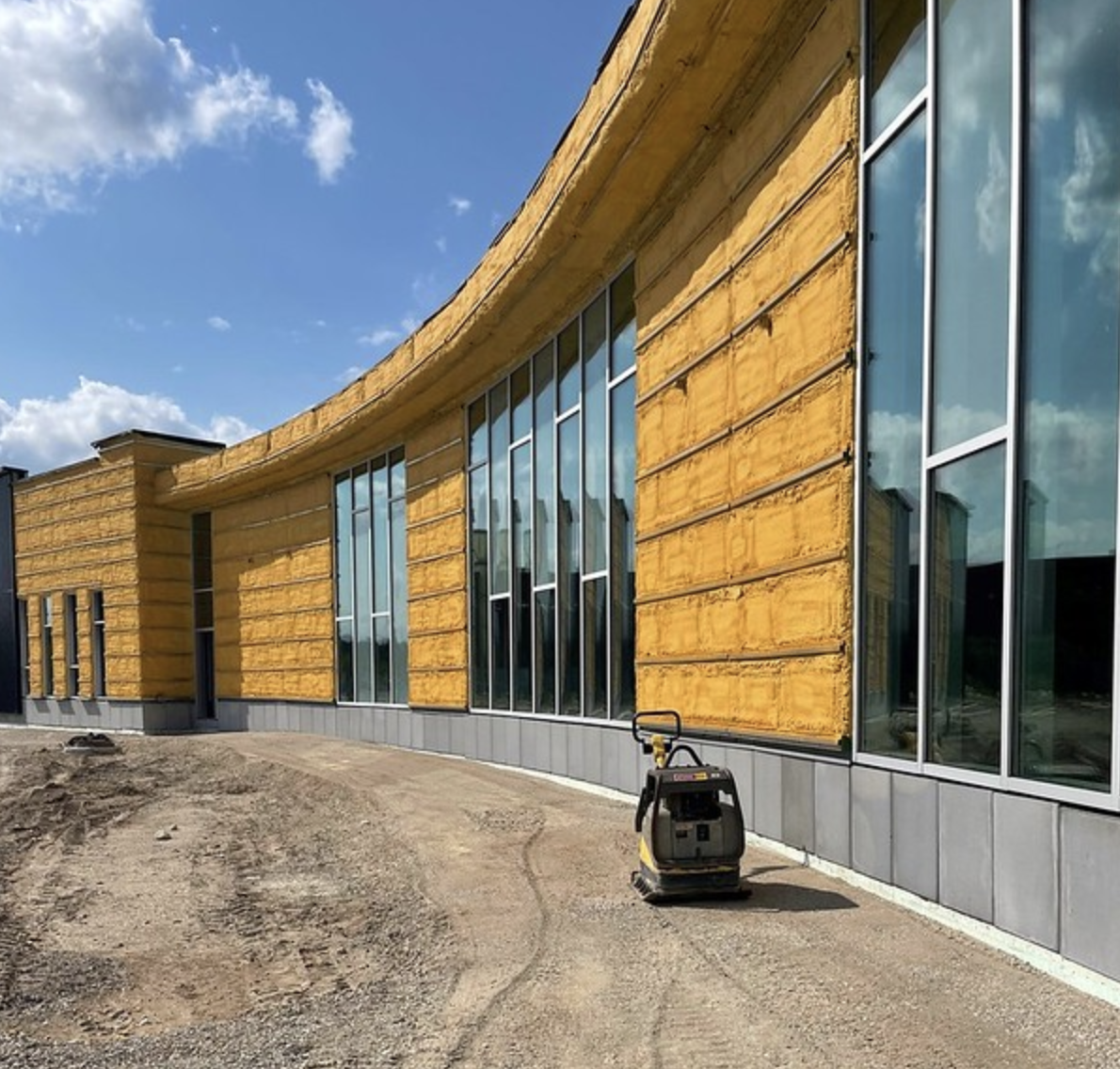 The Eastside Branch Library in Waterloo is nearing completion. 
