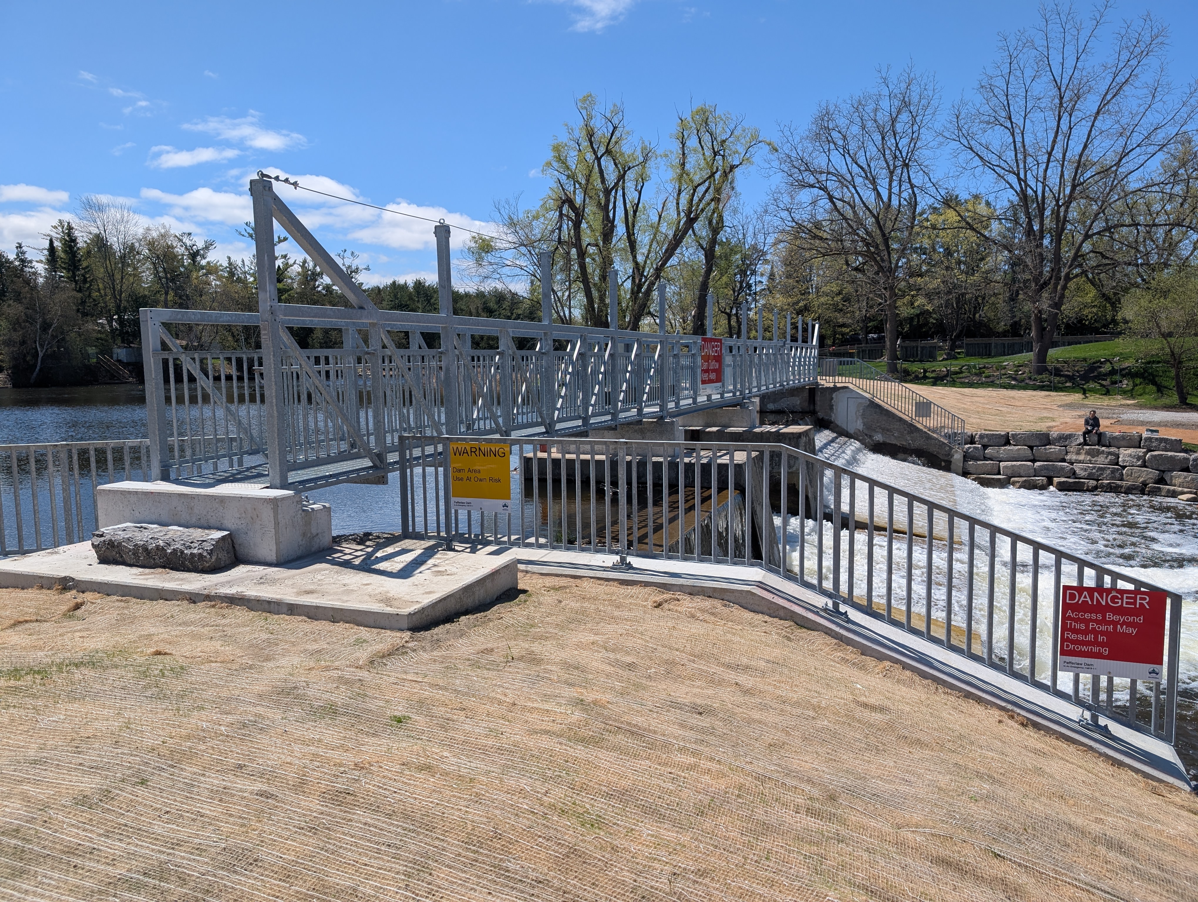 the bridge over a dam