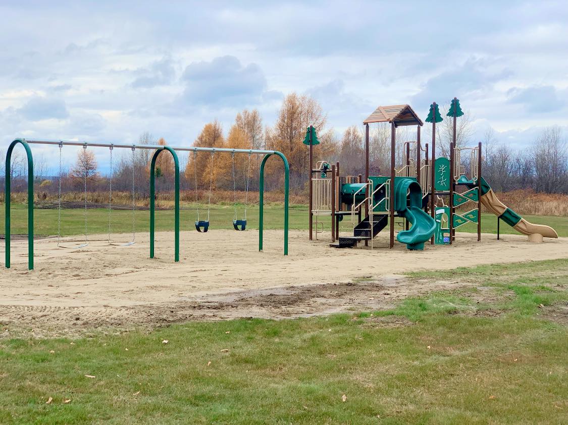 A picture of the new play park in Englehart, Ontario.