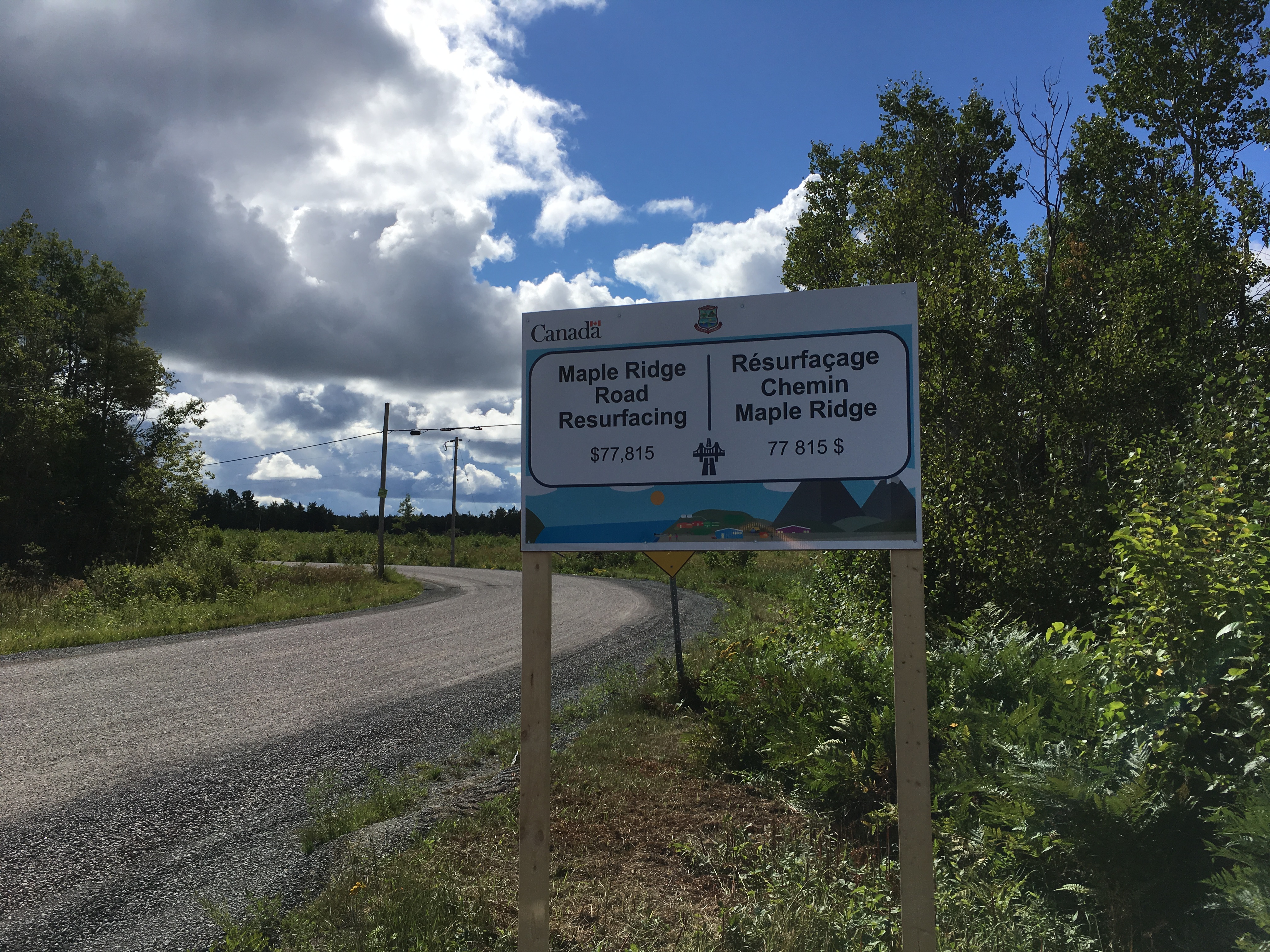 An image of Maple Ridge Road in Huron Shores, Ontario.