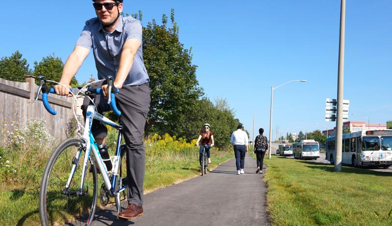 Cyclists enjoy new multi-use trail 