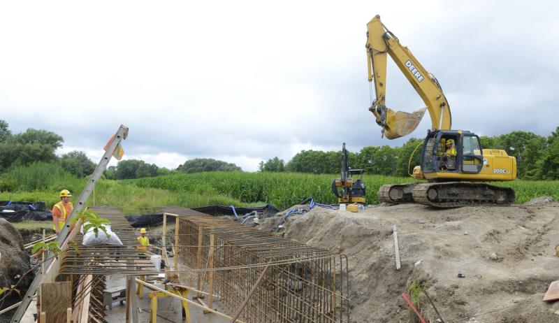 Construction in progress in South Huron