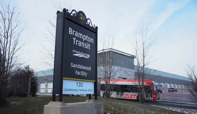 Screenshot from video about the City of Brampton's transit system.