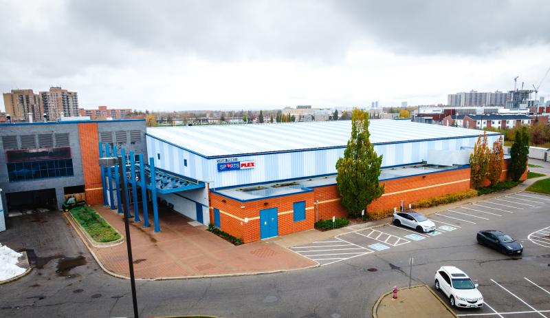 Overhead view of a community centre