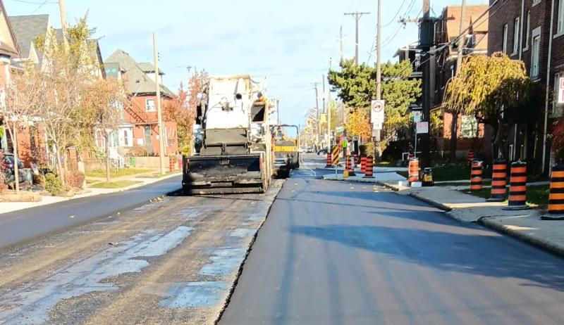 a half-paved road