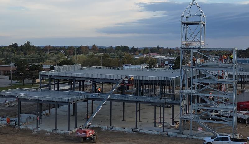 beginning stage of fire station construction