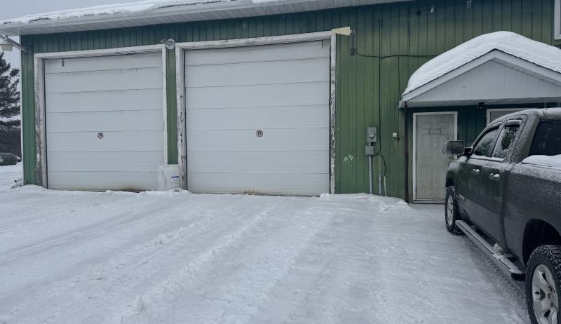 A double garage door