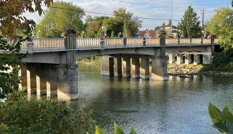A bridge over a river