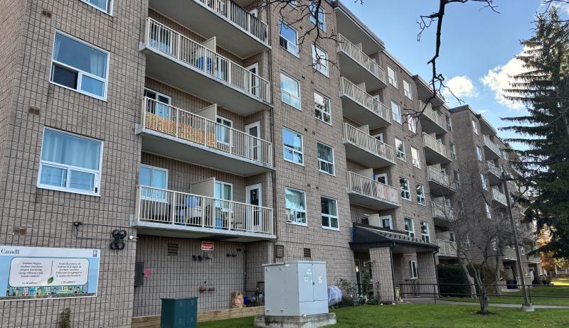 The side of an apartment building