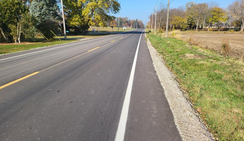 An empty rural road