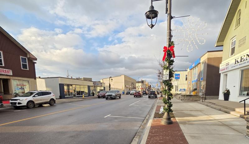 A main street sidewalk