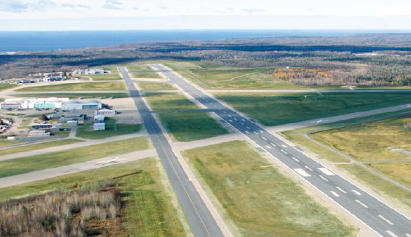 Photo of airport runway in North Bay