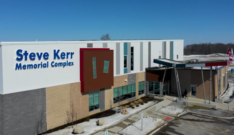 Screenshot from video about North Perth's Steve Kerr Memorial Complex.