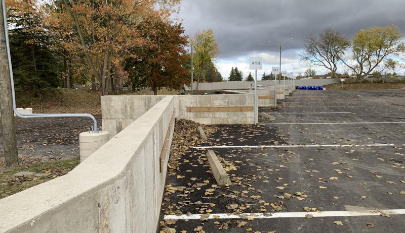 A line of waste drop off points