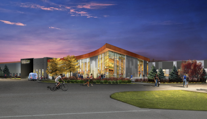 A final design photo shows what the Eastside Branch Library in Waterloo will look like once completed. 