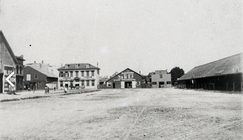 230 Talbot Street in the early 1900s. A hotel and grocery store used to be on the property, along with a railyard. 