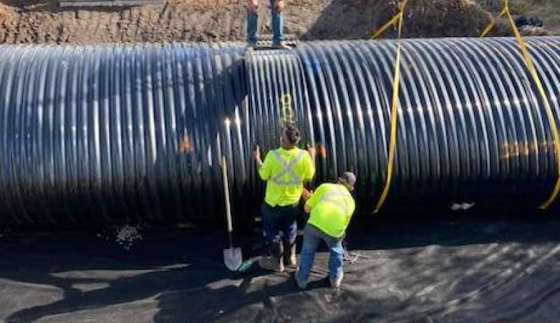 The Town of Kearney installed a culvert on Echo Ridge Road in the fall of 2021.